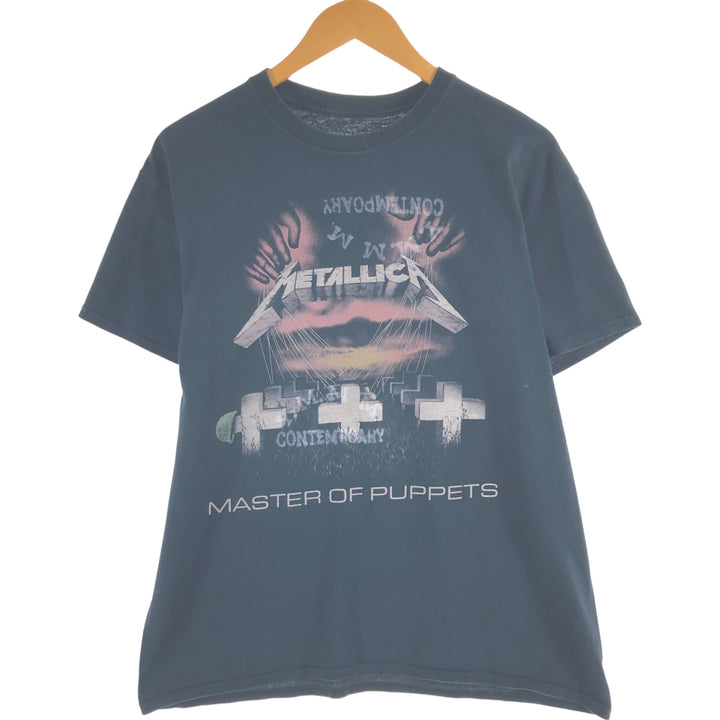 METALLICA Metallica Band T-shirt Band T Men's L size cotton black type Vintage Second Hand