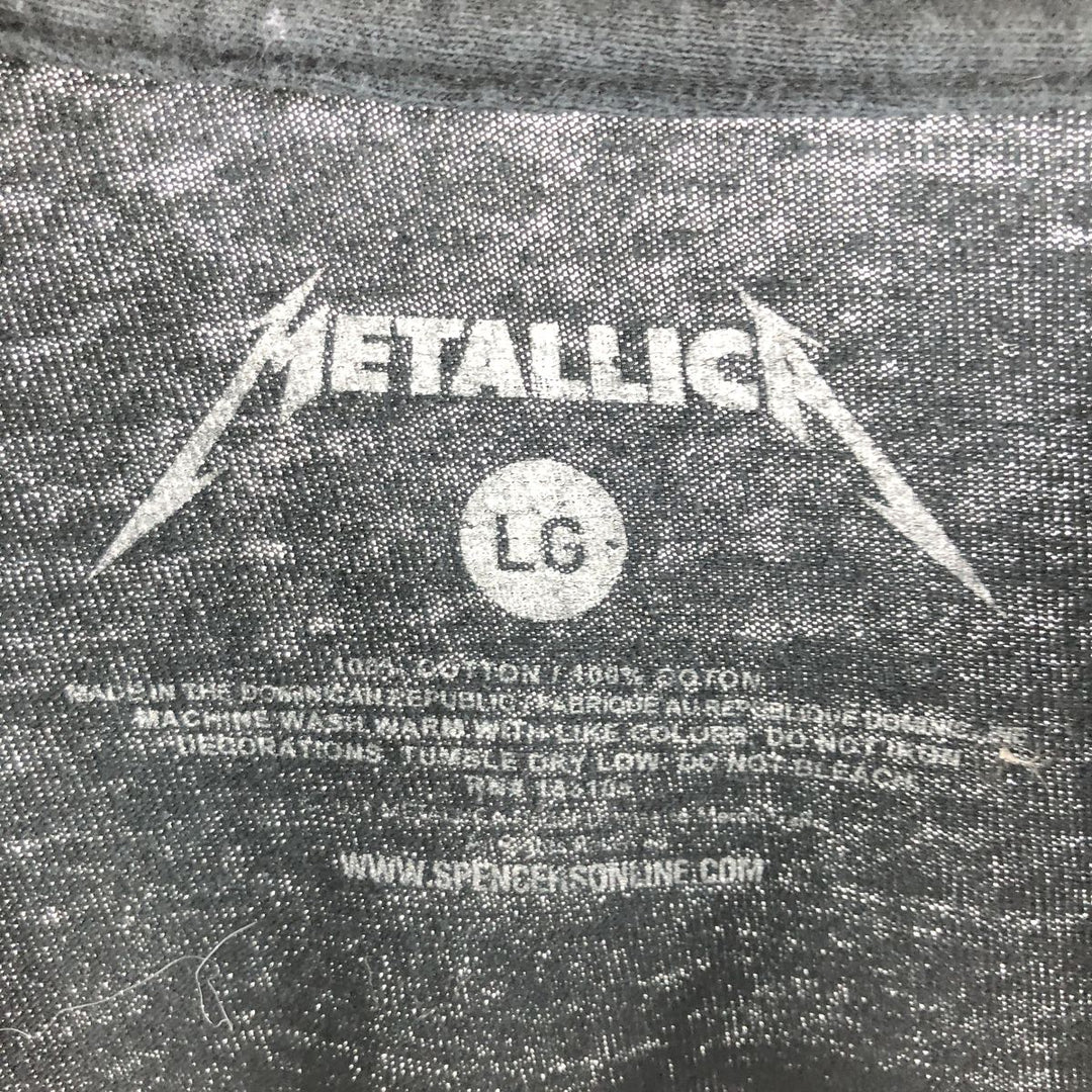METALLICA Metallica Band T-shirt Band T Men's L size cotton black type Vintage Second Hand