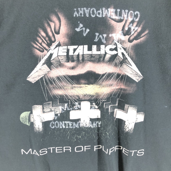 METALLICA Metallica Band T-shirt Band T Men's L size cotton black type Vintage Second Hand