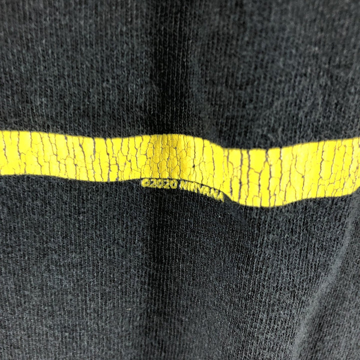 NIRVANA Nirvana Band T-shirt, Band T, Men's L size cotton black type Vintage Second Hand