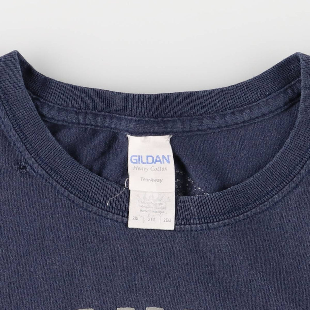 Gildan MLB New York Yankees Logo Print T-Shirt, Men's XXL cotton navy blue type Vintage Second Hand