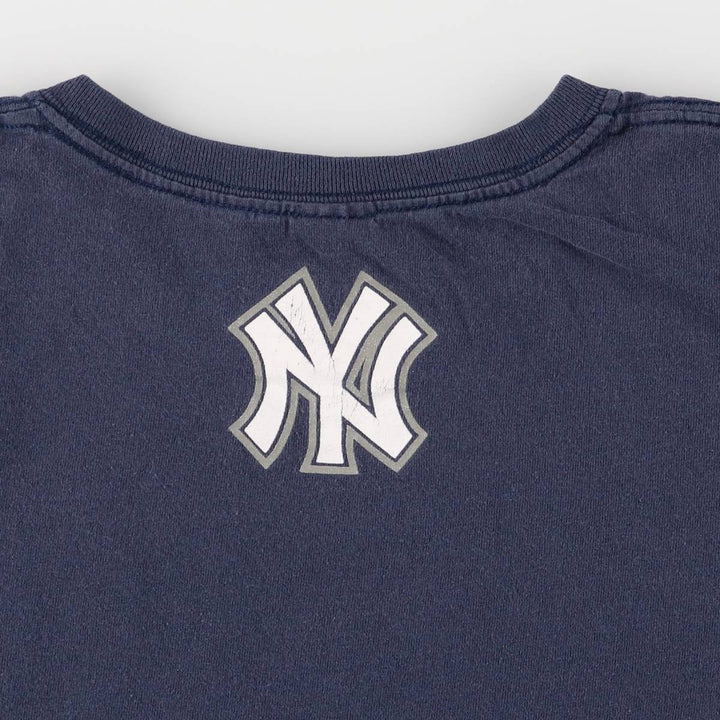 Gildan MLB New York Yankees Logo Print T-Shirt, Men's XXL cotton navy blue type Vintage Second Hand