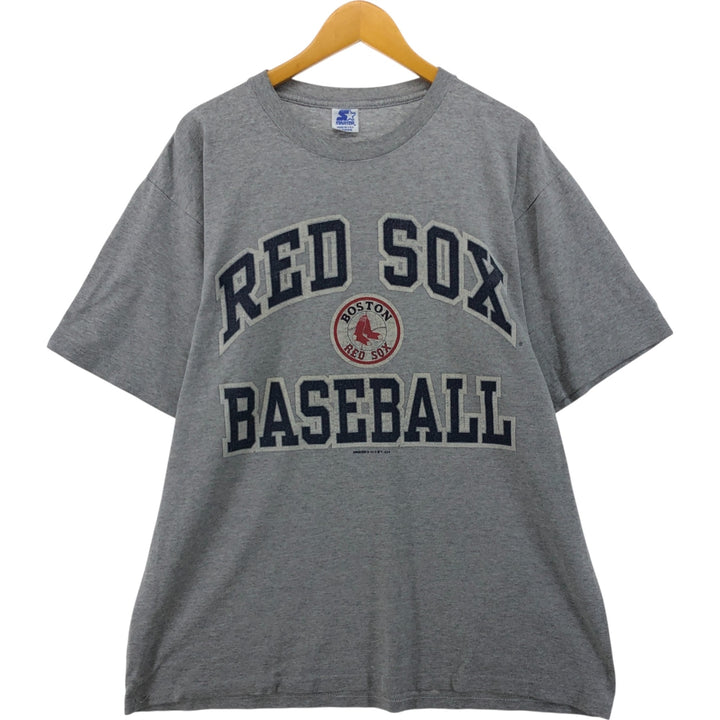 90'S Starter MLB BOSTON REDSOX Boston Red Sox Sports Print T-Shirt Made in USA Men's L Size Vintage cotton gray type Vintage Second Hand