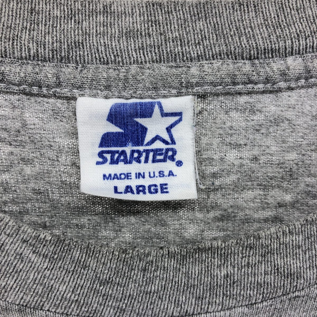 90'S Starter MLB BOSTON REDSOX Boston Red Sox Sports Print T-Shirt Made in USA Men's L Size Vintage cotton gray type Vintage Second Hand