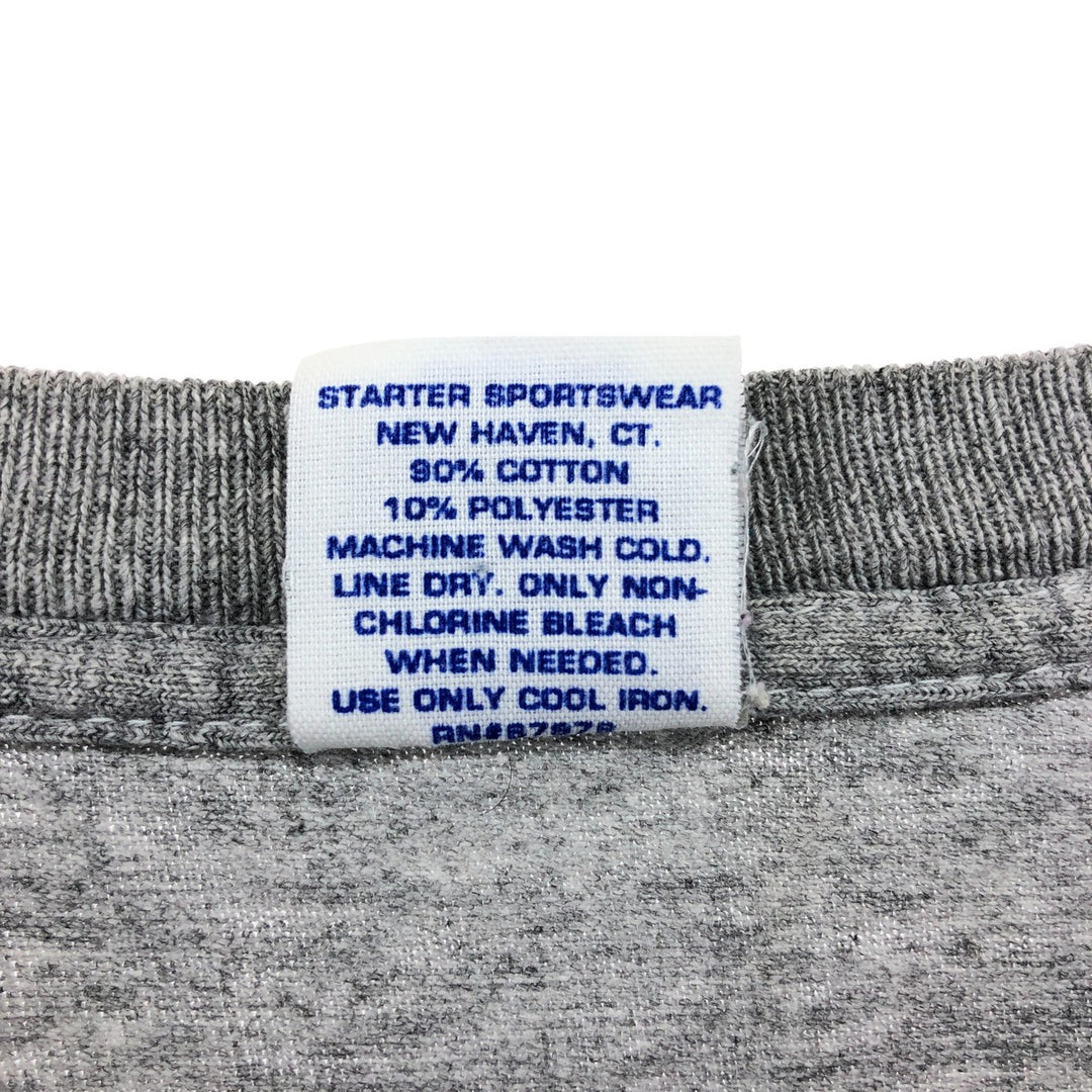 90'S Starter MLB BOSTON REDSOX Boston Red Sox Sports Print T-Shirt Made in USA Men's L Size Vintage cotton gray type Vintage Second Hand