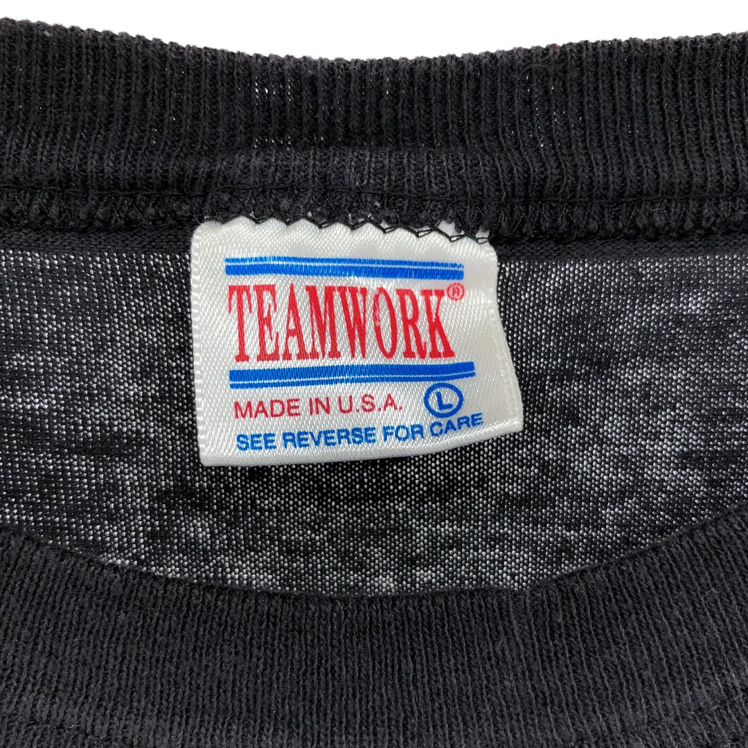 90'S TEAMWORK MLB St. Louis Cardinals Sports Print T-Shirt Made in USA Men's L Size Vintage cotton black type Vintage Second Hand