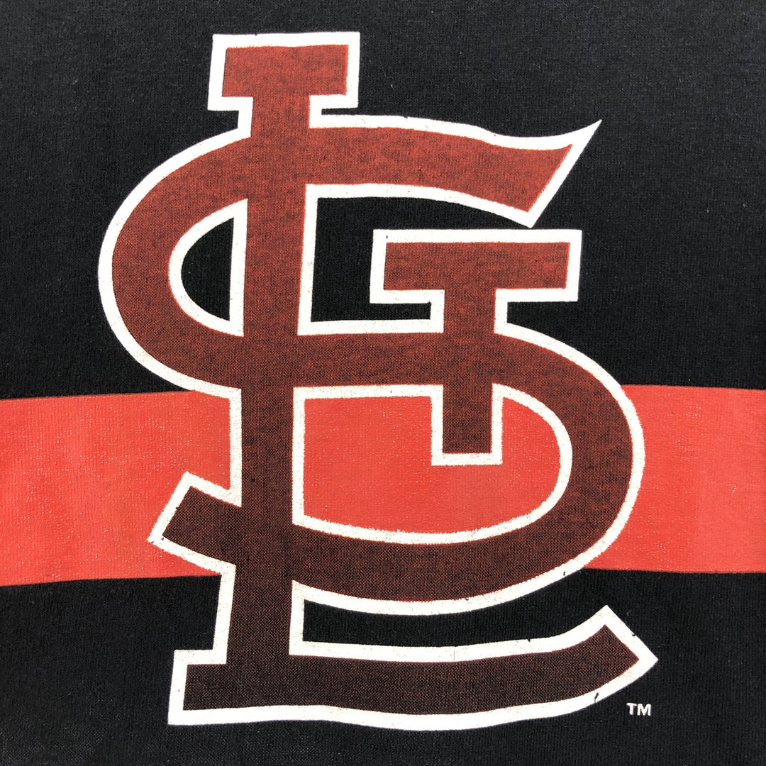 90'S TEAMWORK MLB St. Louis Cardinals Sports Print T-Shirt Made in USA Men's L Size Vintage cotton black type Vintage Second Hand