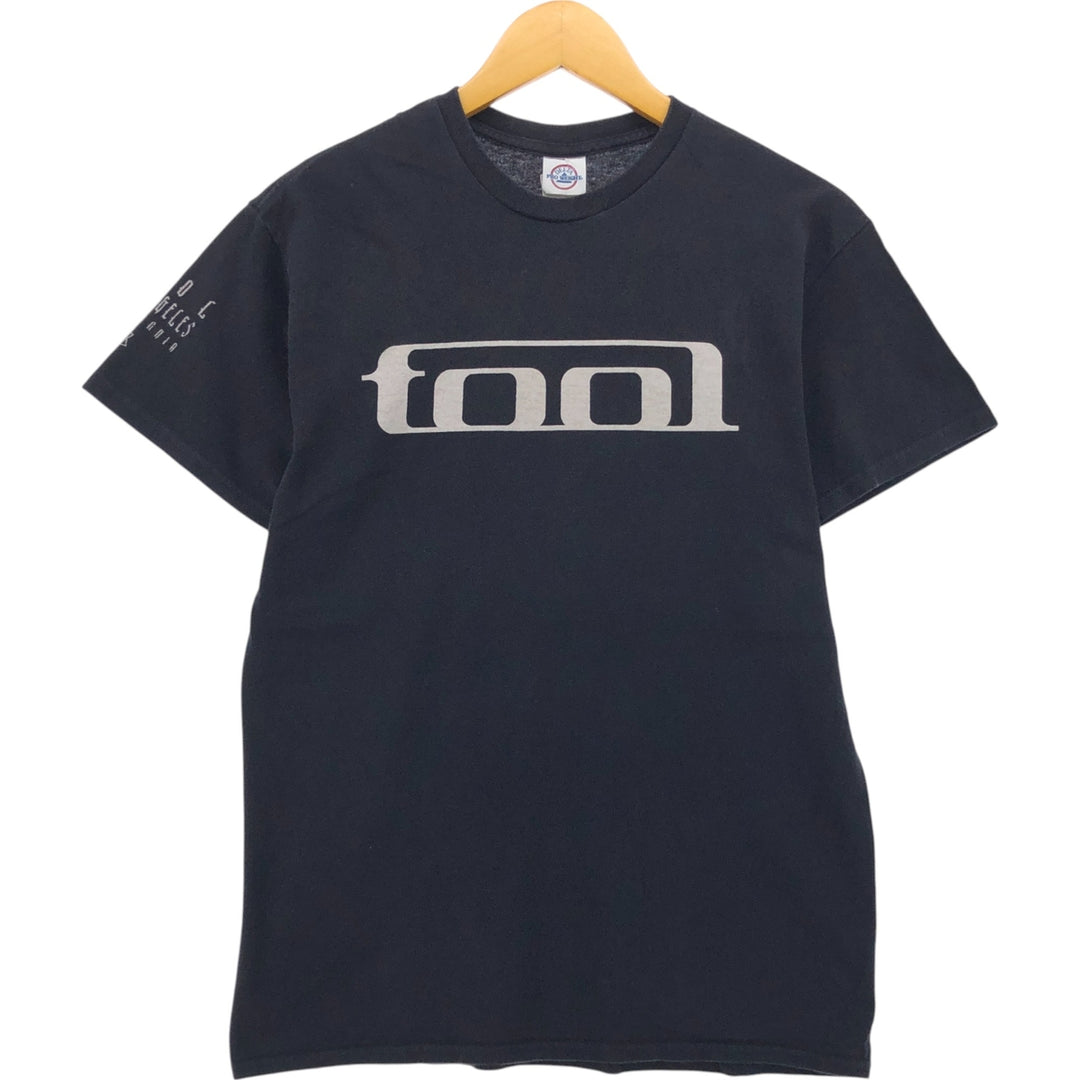 00'S Delta DELTA TOOL Band T-shirt, Men's M size cotton black type Vintage Second Hand
