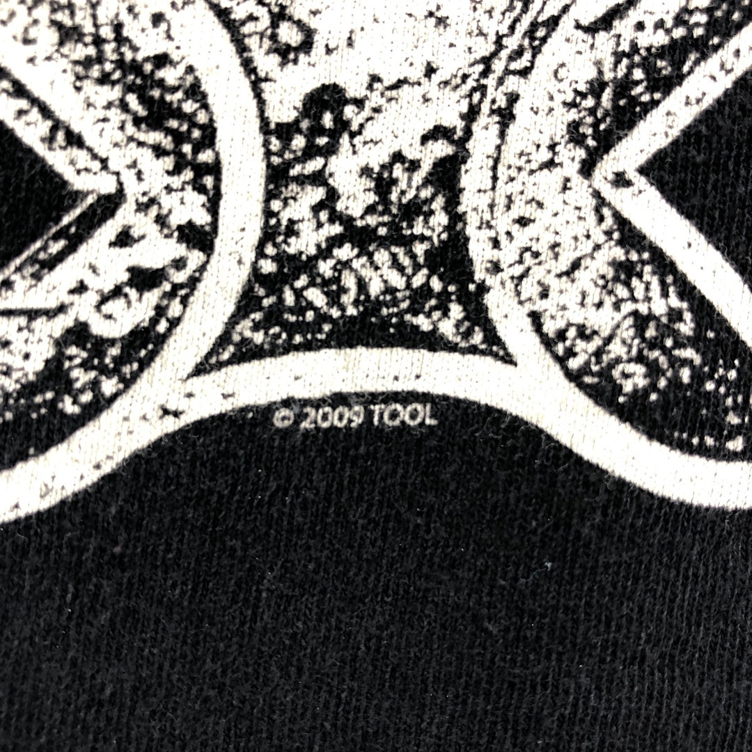 00'S Delta DELTA TOOL Band T-shirt, Men's M size cotton black type Vintage Second Hand