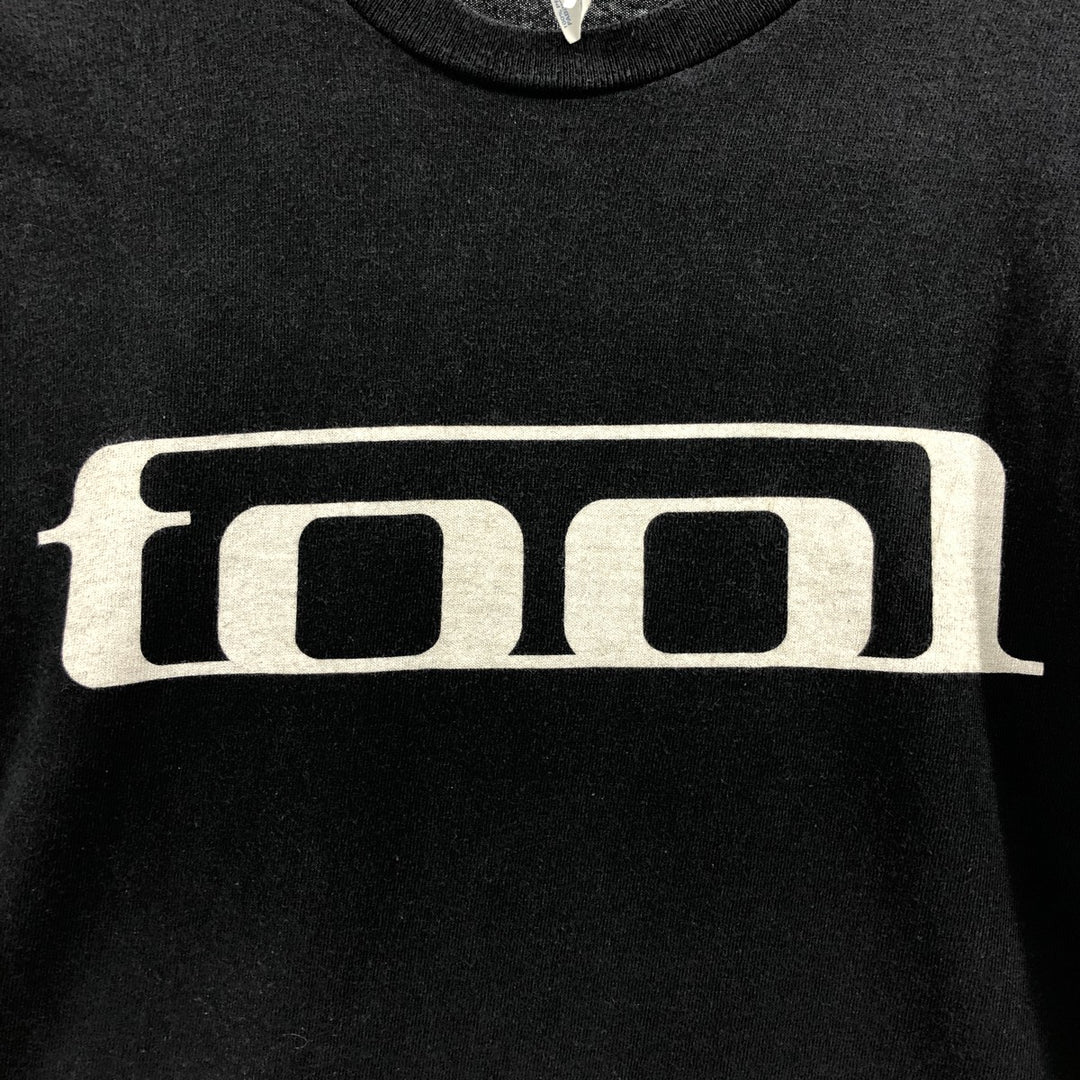 00'S Delta DELTA TOOL Band T-shirt, Men's M size cotton black type Vintage Second Hand