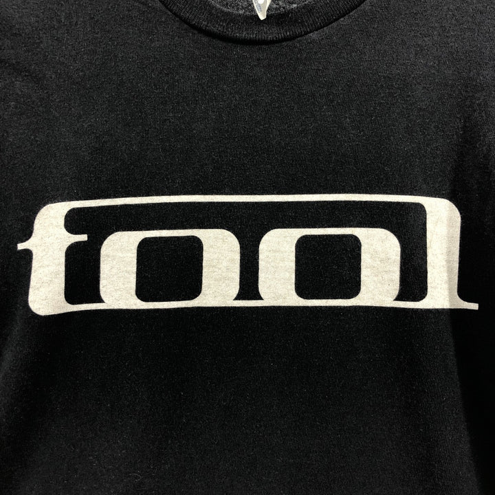 00'S Delta DELTA TOOL Band T-shirt, Men's M size cotton black type Vintage Second Hand