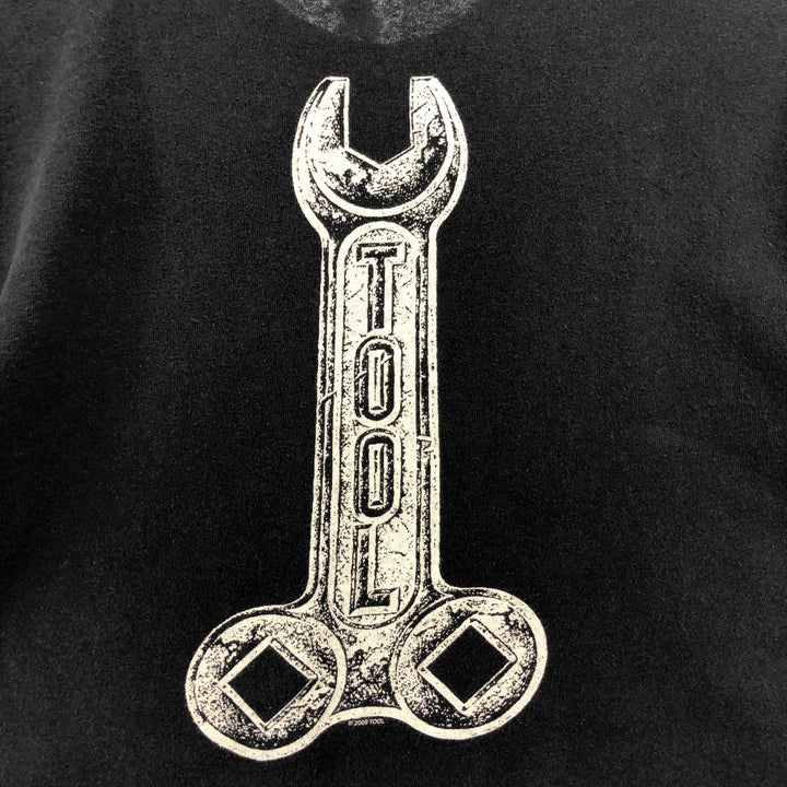 00'S Delta DELTA TOOL Band T-shirt, Men's M size cotton black type Vintage Second Hand