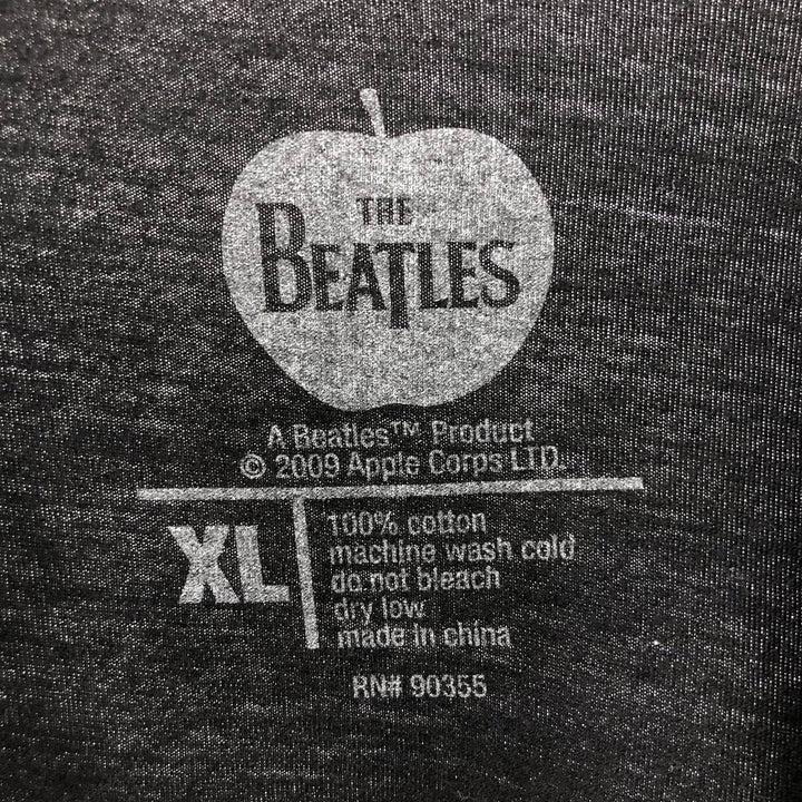 00's THE BEATLES Band T-shirt, Band T, Men's XL size cotton black type Vintage Second Hand