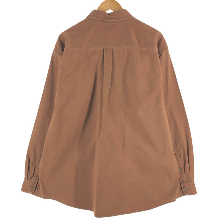 Carhartt Long Sleeve Button Down Work Shirt Men's XL cotton brown type Vintage Second Hand