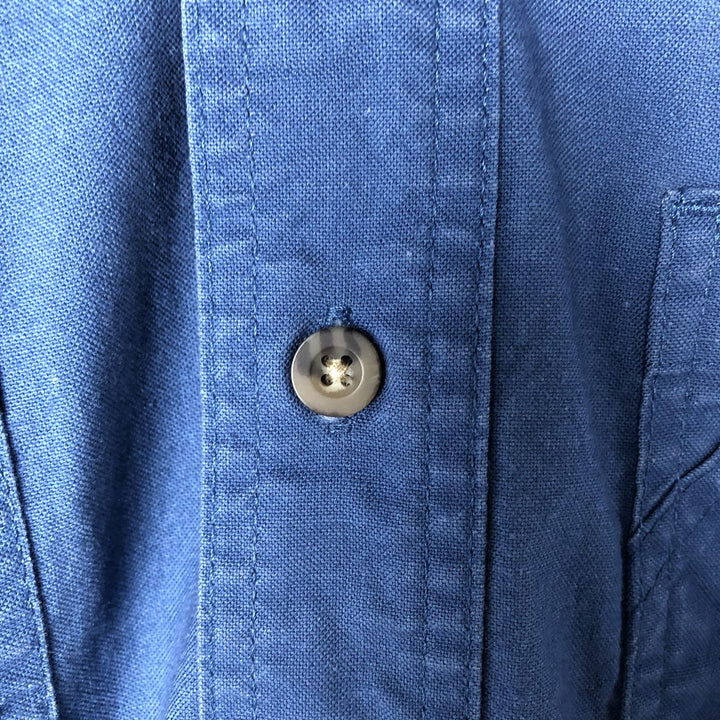 Carhartt Long Sleeve Work Shirt, Men's Size L cotton blue type Vintage Second Hand