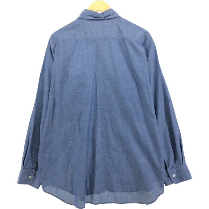 Vintage 1980'S Osh Kosh long-sleeved work shirt, men's size XL unclear blue type Vintage Second Hand