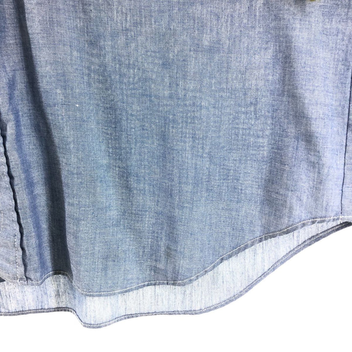 Vintage 1980'S Osh Kosh long-sleeved work shirt, men's size XL unclear blue type Vintage Second Hand