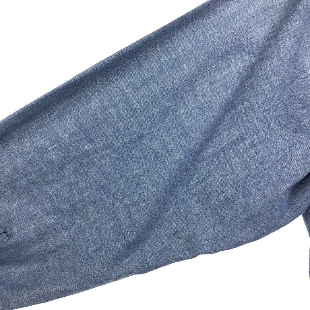 Vintage 1980'S Osh Kosh long-sleeved work shirt, men's size XL unclear blue type Vintage Second Hand
