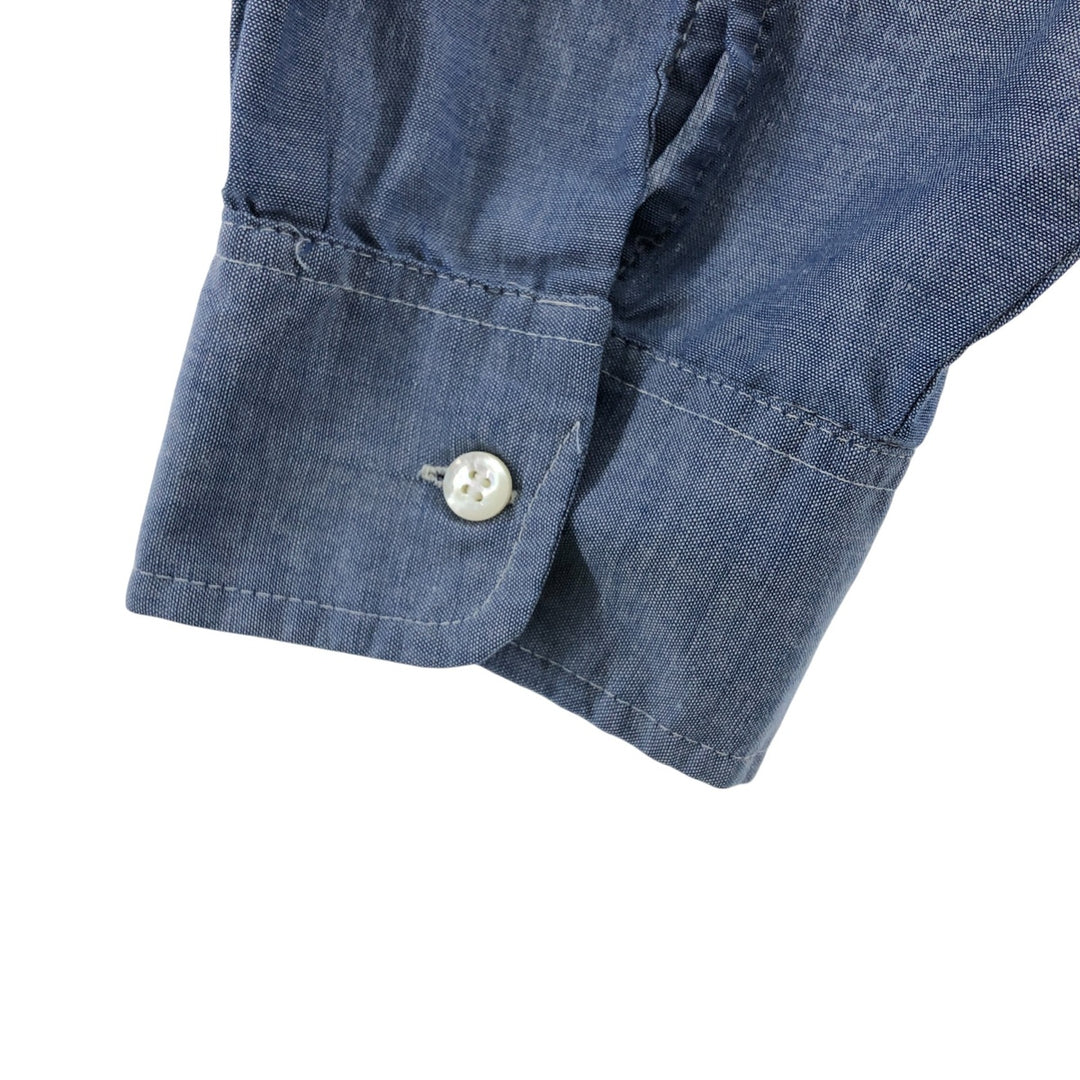 Vintage 1980'S Osh Kosh long-sleeved work shirt, men's size XL unclear blue type Vintage Second Hand