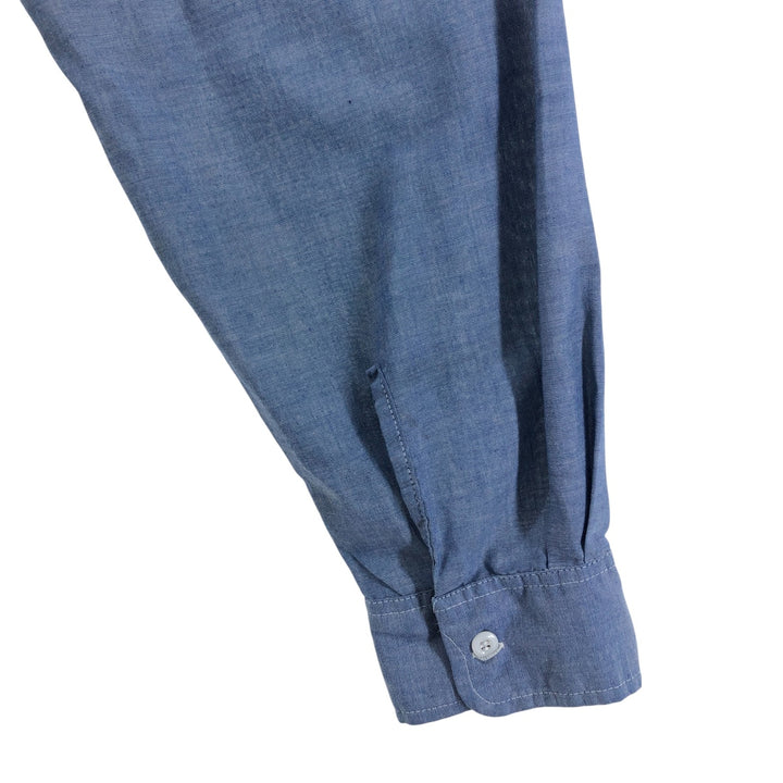 Vintage 1980'S Osh Kosh long-sleeved work shirt, men's size XL unclear blue type Vintage Second Hand
