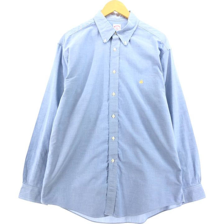 Brooks Brothers 346 long sleeve cotton shirt, men's size L Supima Cotton Blue type light blue Vintage Second Hand