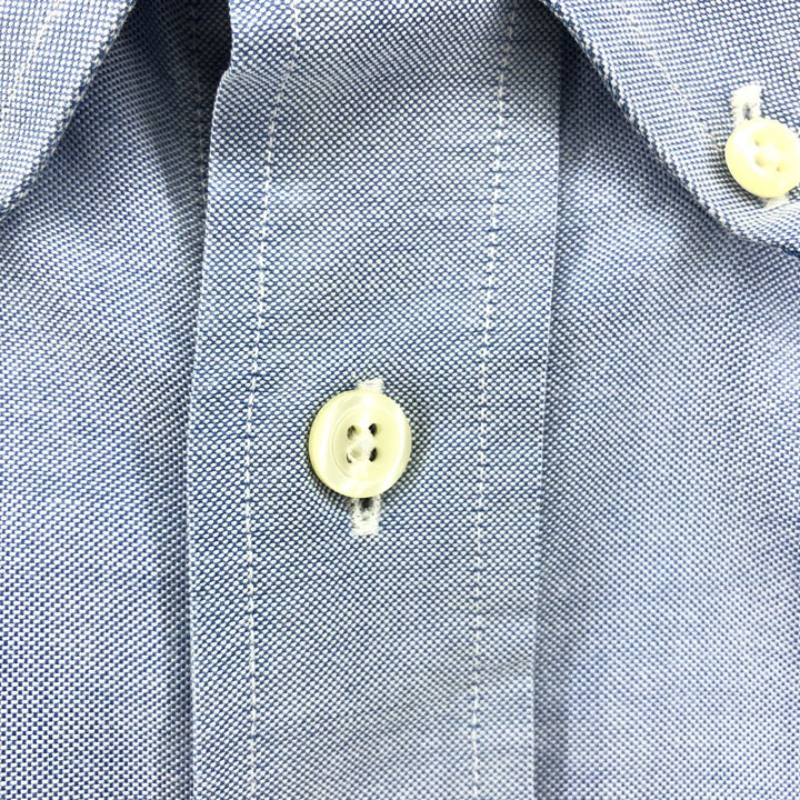 Brooks Brothers 346 long sleeve cotton shirt, men's size L Supima Cotton Blue type light blue Vintage Second Hand