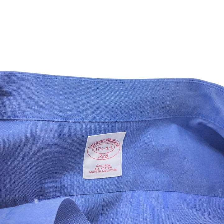 Brooks Brothers 346 Wide Collar Long Sleeve Cotton Shirt Men's XL cotton blue type Vintage Second Hand
