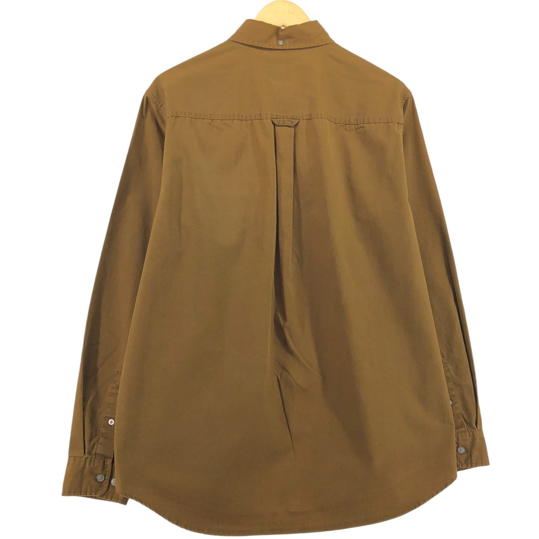 90'S Calvin Klein JEANS long sleeve button down shirt men's size M vintage cotton brown type Vintage Second Hand