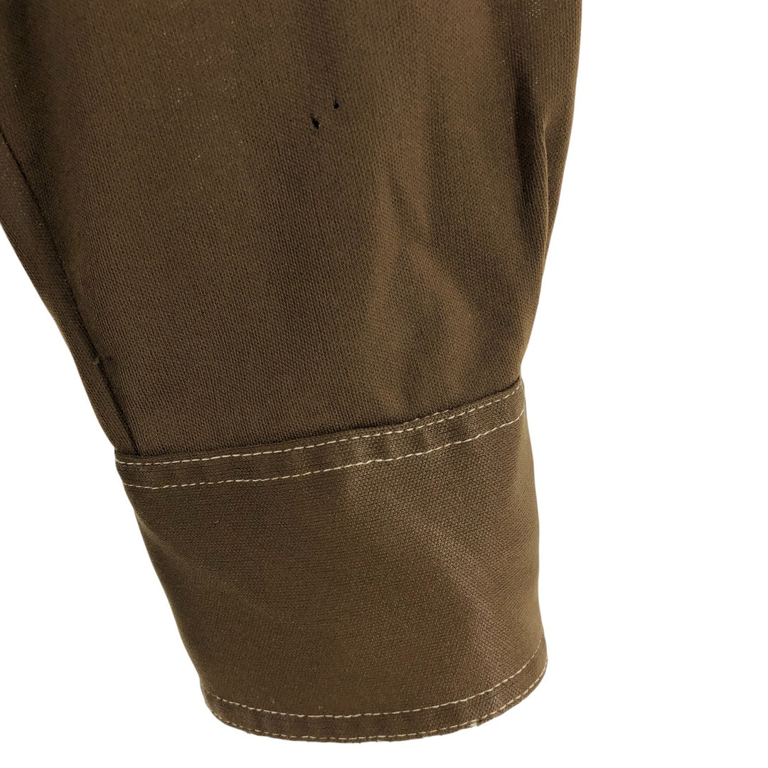 70s~80'S Richman Brothers Richman BROTHERS Long Sleeve Poly Shirt Box Shirt Men's L Size Vintage polyester brown type Vintage Second Hand