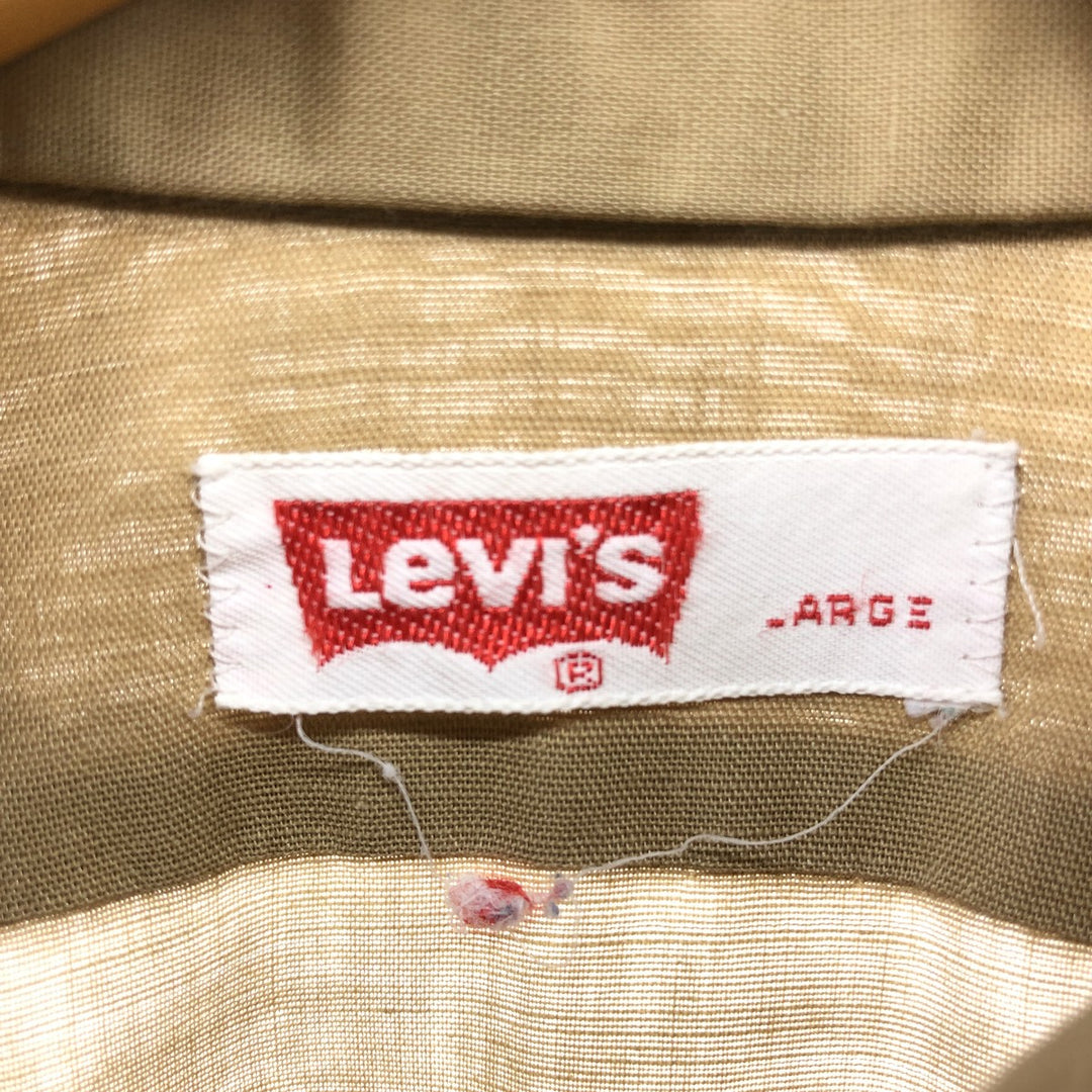 70's Levi's long sleeve shirt, men's size L, vintage unclear Beige type Vintage Second Hand