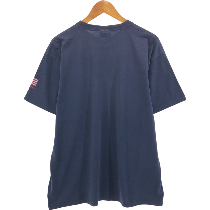2000'S Ralph Lauren Polo Jeans Company Stars and Stripes Short Sleeve Logo T-Shirt, Men's Size L cotton navy blue type Vintage Second Hand