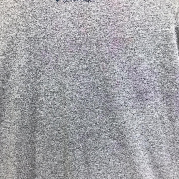 Columbia Dog Print Short Sleeve T-Shirt, Men's Size L cotton gray type Vintage Second Hand