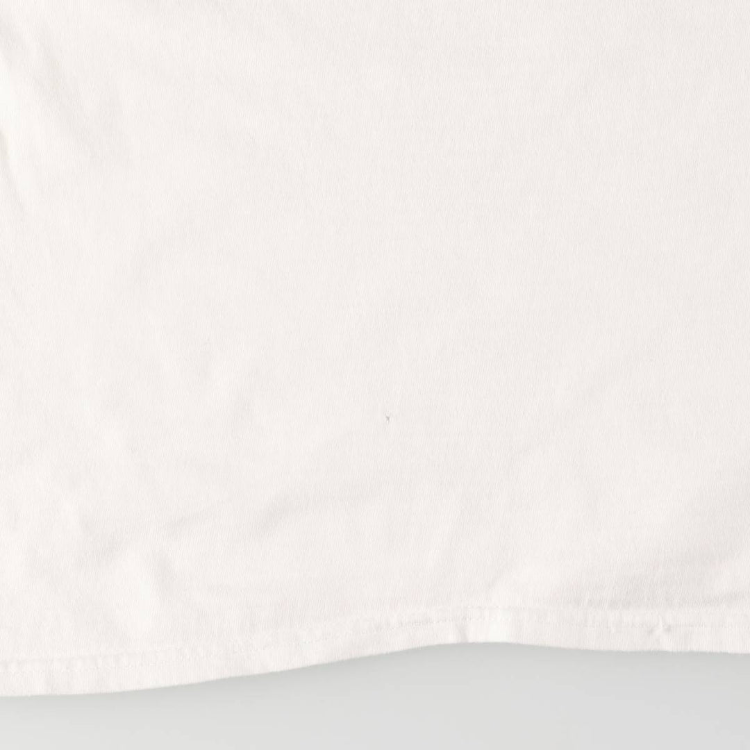 Hanes BEEFY-T Advertising T-shirt Made in USA Men's L size cotton white type Vintage Second Hand