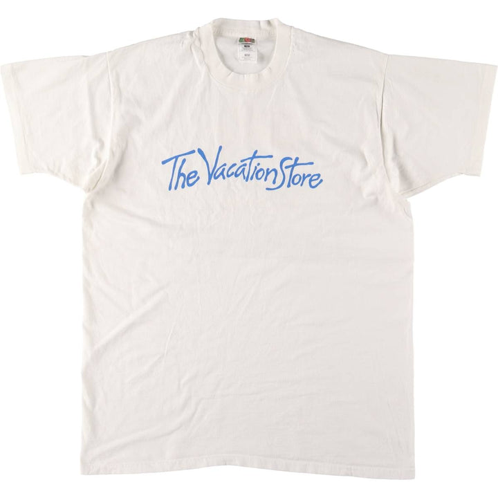 90'S Fruit of the Loom Advertising T-shirt Made in USA Men's XL Vintage cotton white type Vintage Second Hand