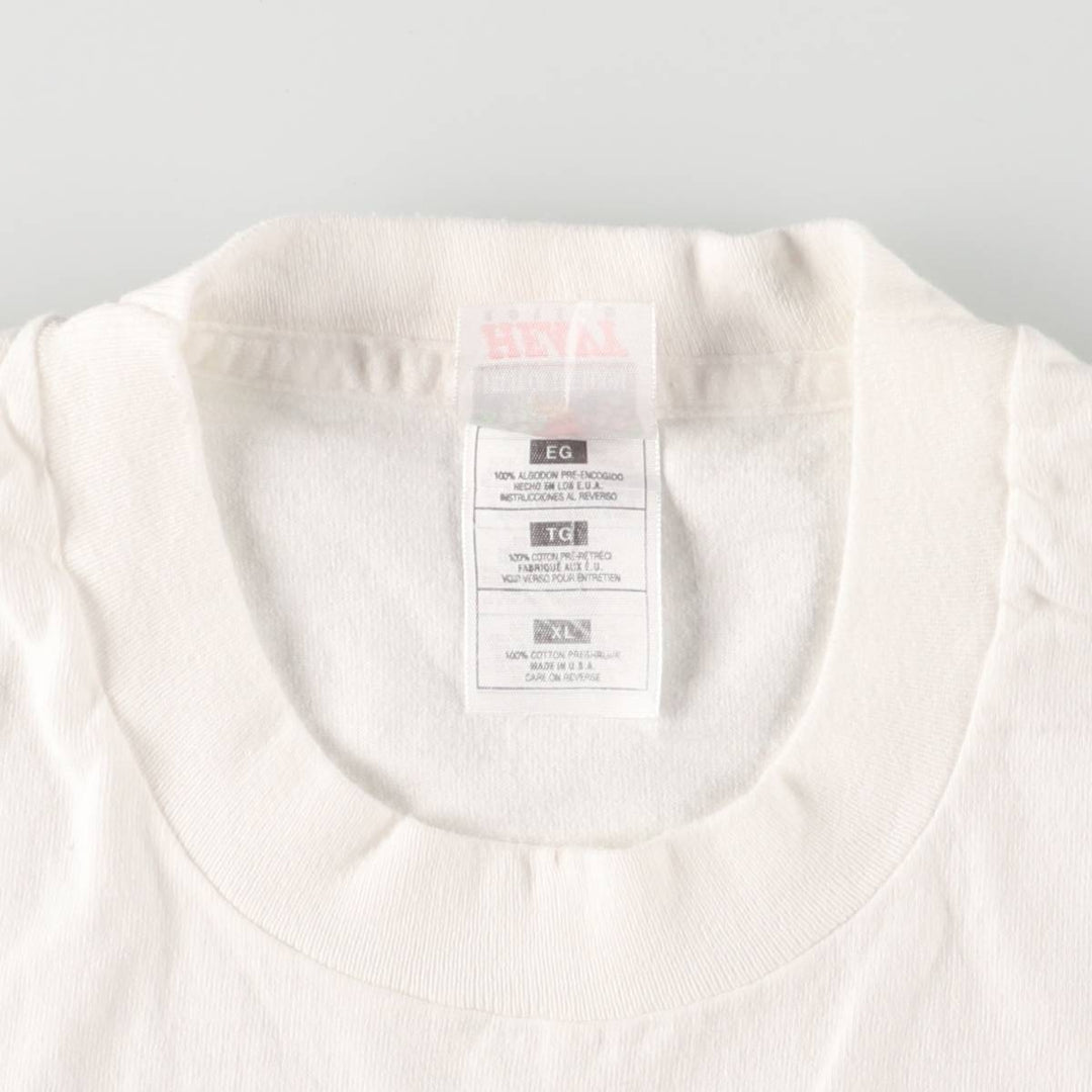 90'S Fruit of the Loom Advertising T-shirt Made in USA Men's XL Vintage cotton white type Vintage Second Hand