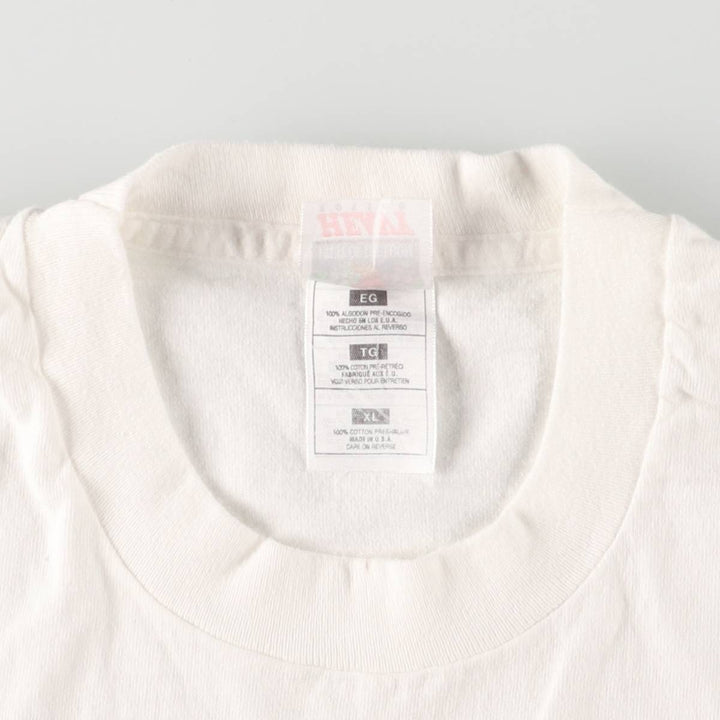 90'S Fruit of the Loom Advertising T-shirt Made in USA Men's XL Vintage cotton white type Vintage Second Hand