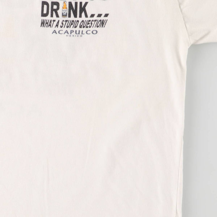 90'S Advertising T-shirt, men's size L, vintage unclear white type Vintage Second Hand