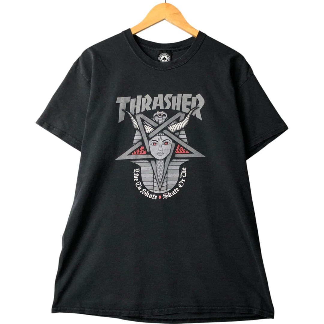 Thrasher surf/skate T-shirt, men's size M unclear black type Vintage Second Hand