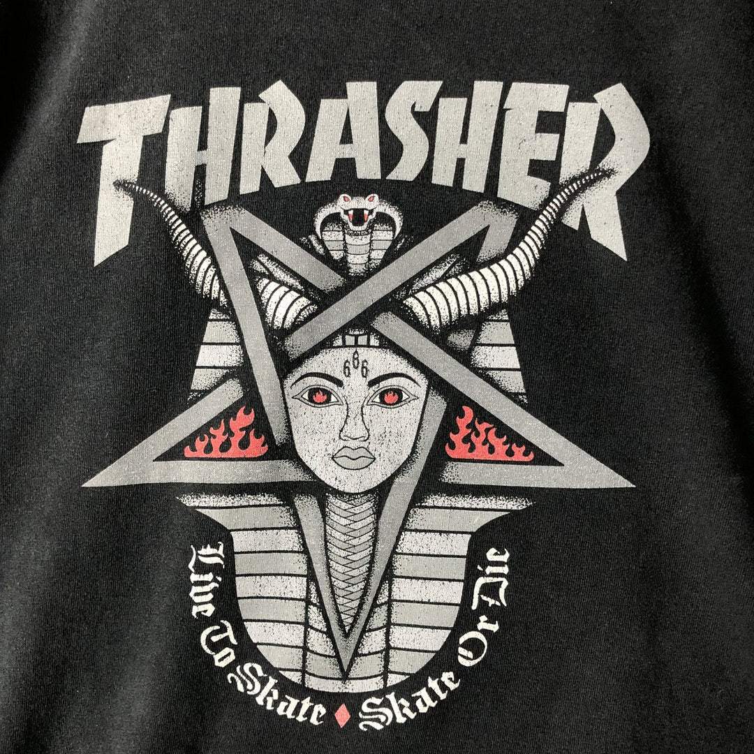 Thrasher surf/skate T-shirt, men's size M unclear black type Vintage Second Hand