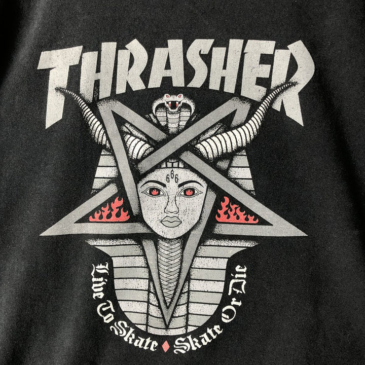 Thrasher surf/skate T-shirt, men's size M unclear black type Vintage Second Hand
