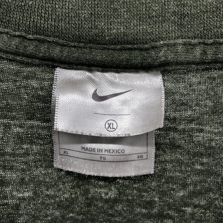 00'S Nike Logo T-shirt Men's XL size polyester Khaki type Vintage Second Hand