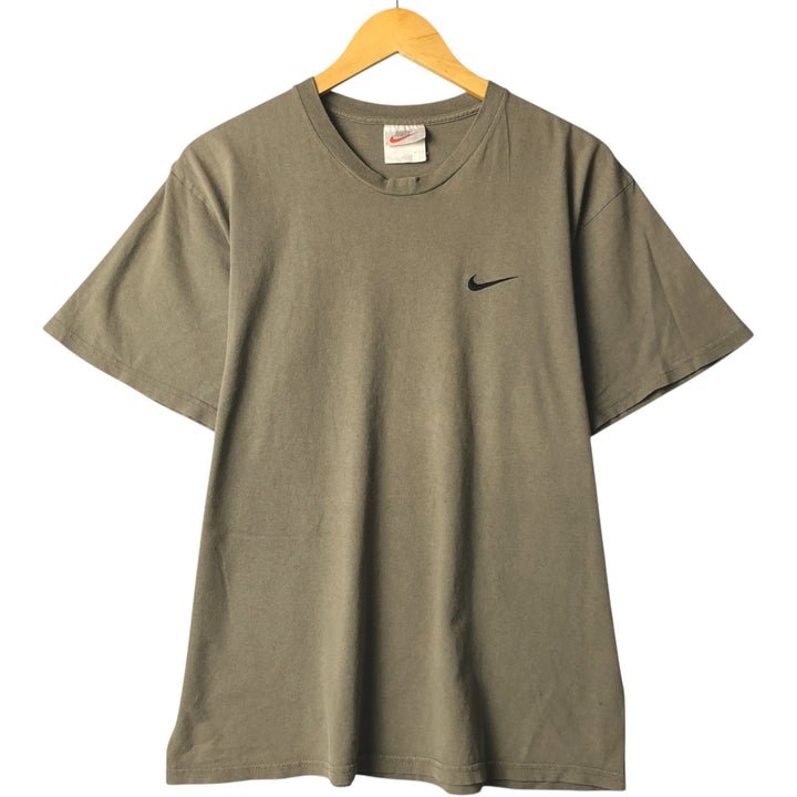 90'S Nike One Point Logo T-shirt, Men's M size, Vintage cotton gray type Vintage Second Hand