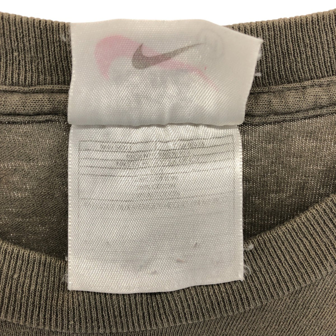 90'S Nike One Point Logo T-shirt, Men's M size, Vintage cotton gray type Vintage Second Hand