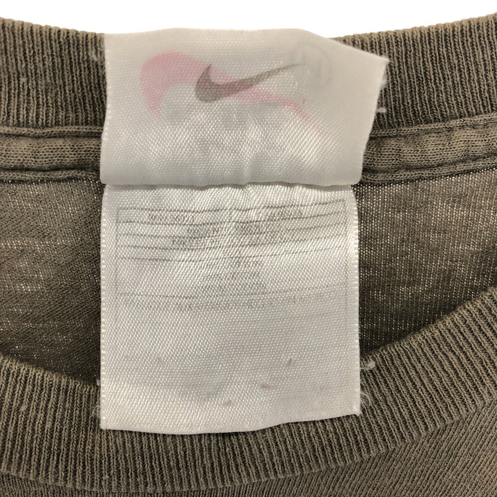 90'S Nike One Point Logo T-shirt, Men's M size, Vintage cotton gray type Vintage Second Hand