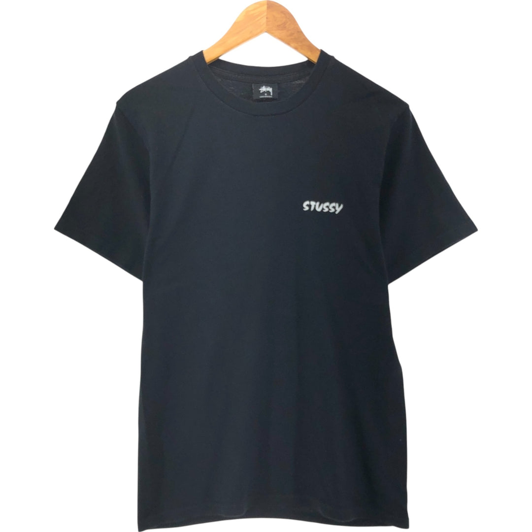 STUSSY Dragon Pattern Surf Skate T-shirt Men's S size cotton black type Vintage Second Hand