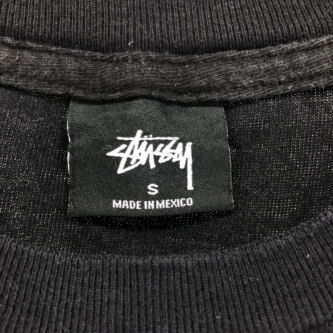 STUSSY Dragon Pattern Surf Skate T-shirt Men's S size cotton black type Vintage Second Hand