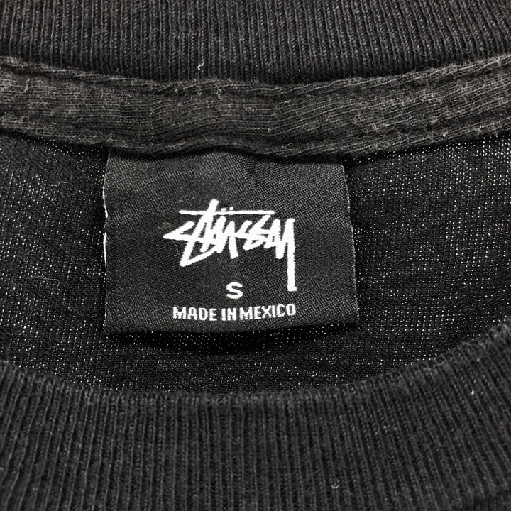 STUSSY Dragon Pattern Surf Skate T-shirt Men's S size cotton black type Vintage Second Hand