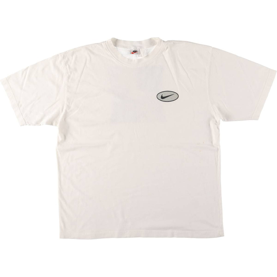 90'S Nike Logo Print T-Shirt, Men's Size L, Vintage unclear white type Vintage Second Hand