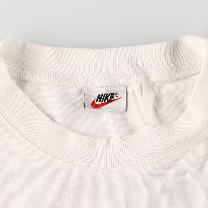 90'S Nike Logo Print T-Shirt, Men's Size L, Vintage unclear white type Vintage Second Hand