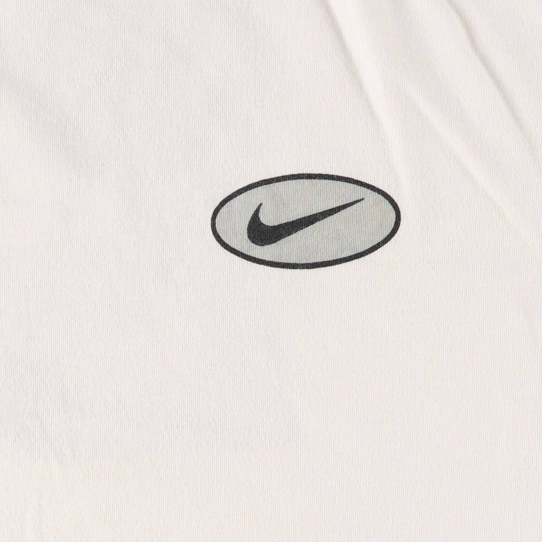 90'S Nike Logo Print T-Shirt, Men's Size L, Vintage unclear white type Vintage Second Hand